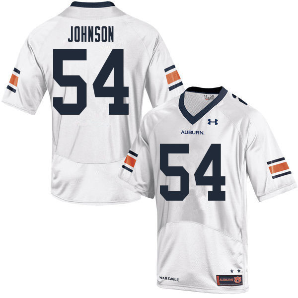 Men #54 Tate Johnson Auburn Tigers College Football Jerseys Sale-White